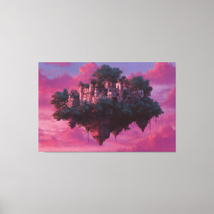 Floating Pink Sky Citadel Canvas Print