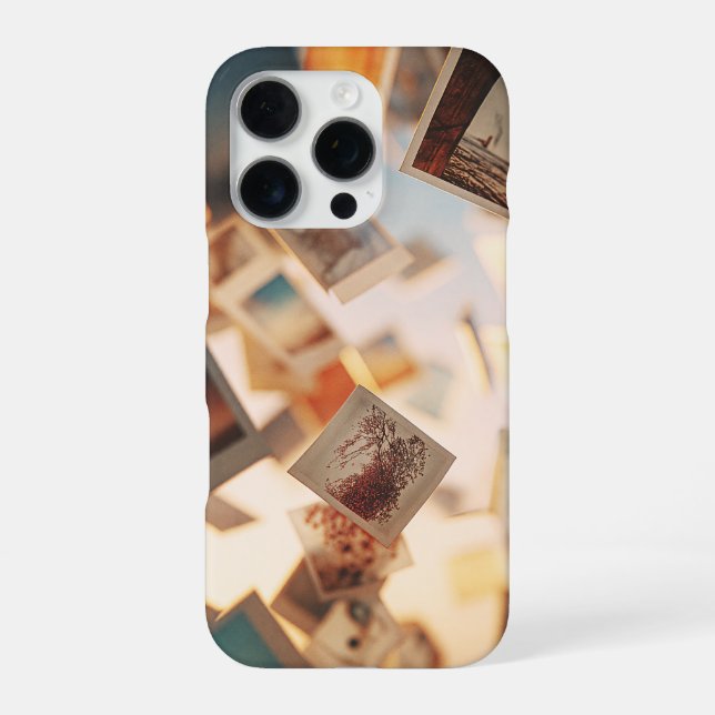 Floating Polaroid Memories iPhone Case (Back)