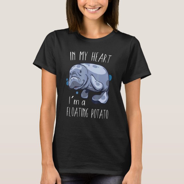 Floating Potato Manatee Marine Life 4 T-Shirt (Front)