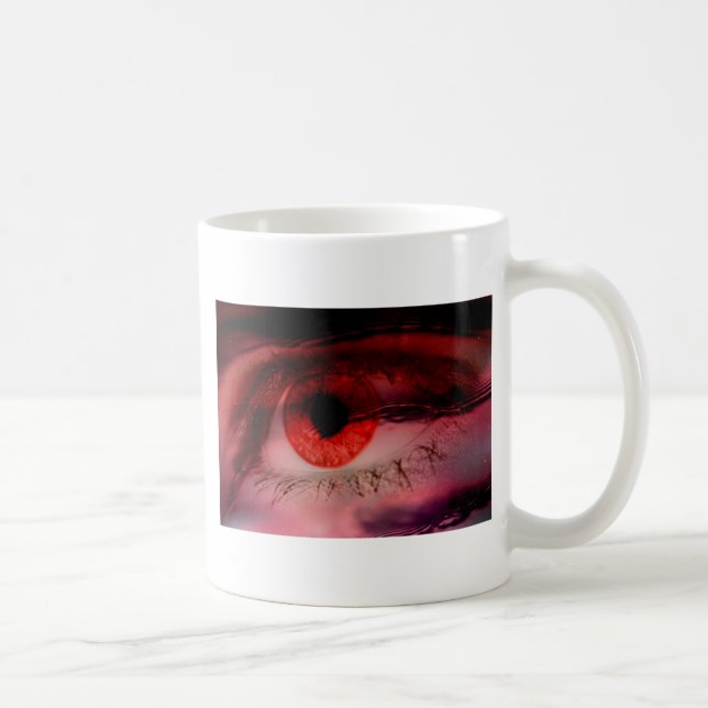 Floating Red Eye Art Coffee Mug (Right)