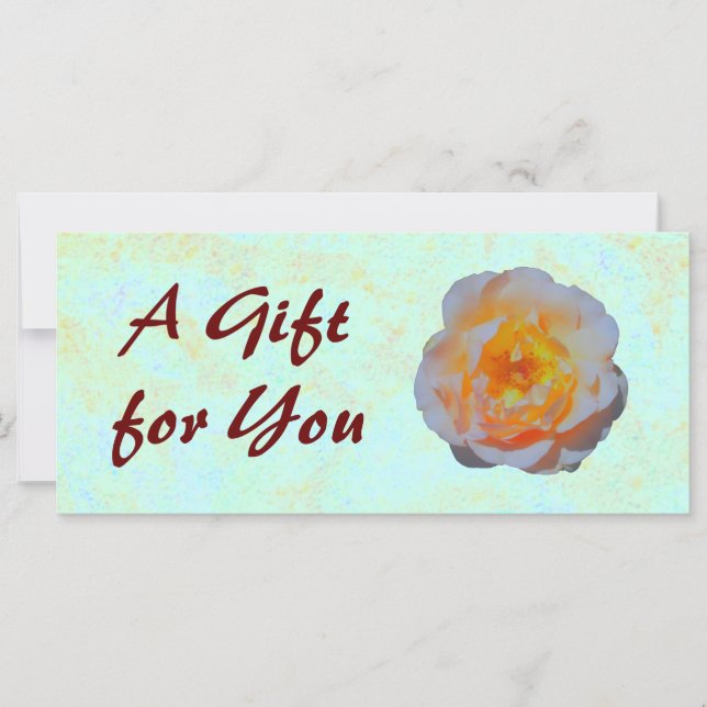 Floating Rose Gift Certificate template (Front)