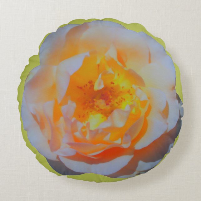 Floating Rose Round Pillow (Front)
