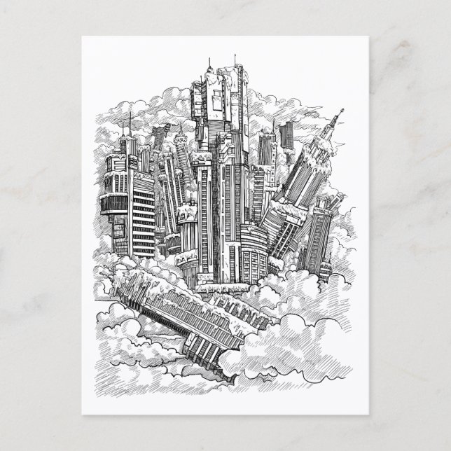 Floating Skyscrapers - Postcard (Front)