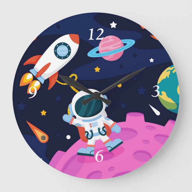 Floating Space Craft Large Clock (Front)