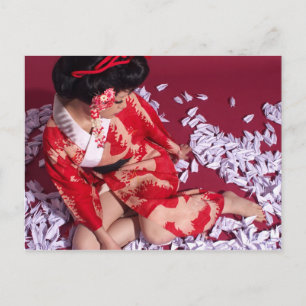 Floating World Girl Postcard