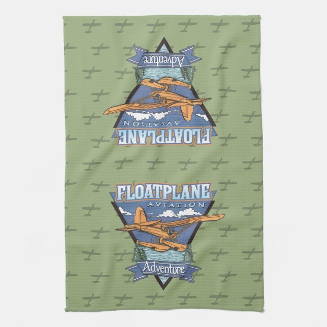 Floatplane Aviation Adventure Kitchen Towel (Vertical)