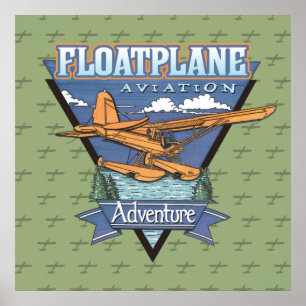 Floatplane Aviation Adventure Poster