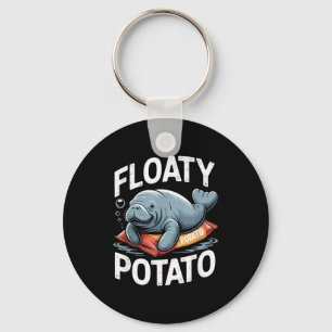 Floaty Tatoes Manatee Funny Sea Cow Ocean Animal L Keychain