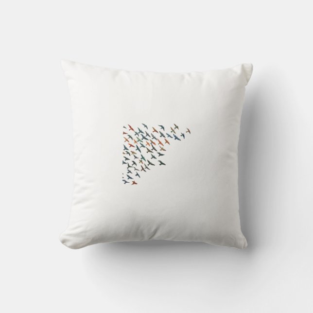 Flock Into Fellowship  Throw Pillow (Front)