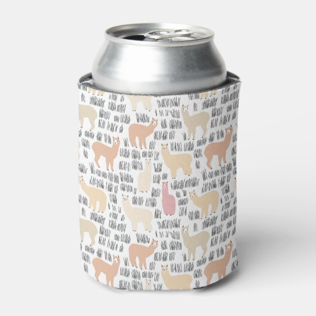 Flock Of Alpacas Pattern Can Cooler (Can Front)