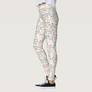 Flock Of Alpacas Pattern Leggings