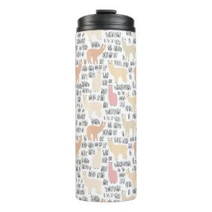 Flock Of Alpacas Pattern Thermal Tumbler
