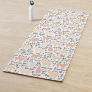 Flock Of Alpacas Pattern Yoga Mat