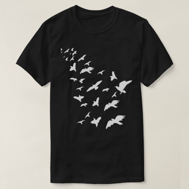 Flock Of Birds Flying Birds Conservation Gift  1  T-Shirt (Design Front)