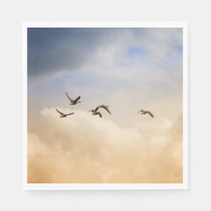 Flock of Birds in Flight Napkin