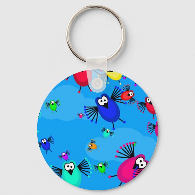 Flock of Birds Keychain (Front)