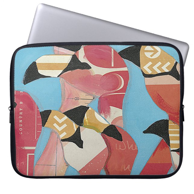 Flock of Flamingos Laptop Sleeve (Front)