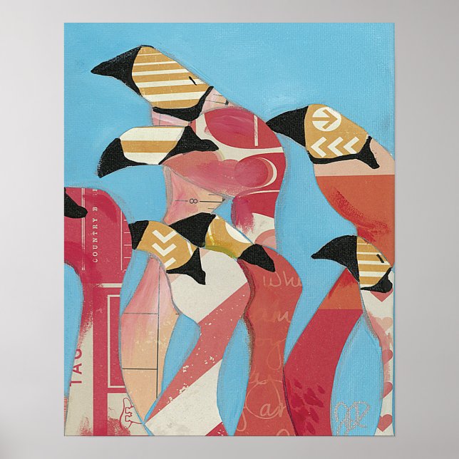 Flock of Flamingos Poster (Front)