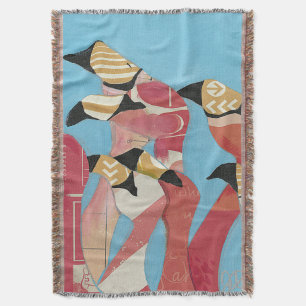 Flock of Flamingos Throw Blanket