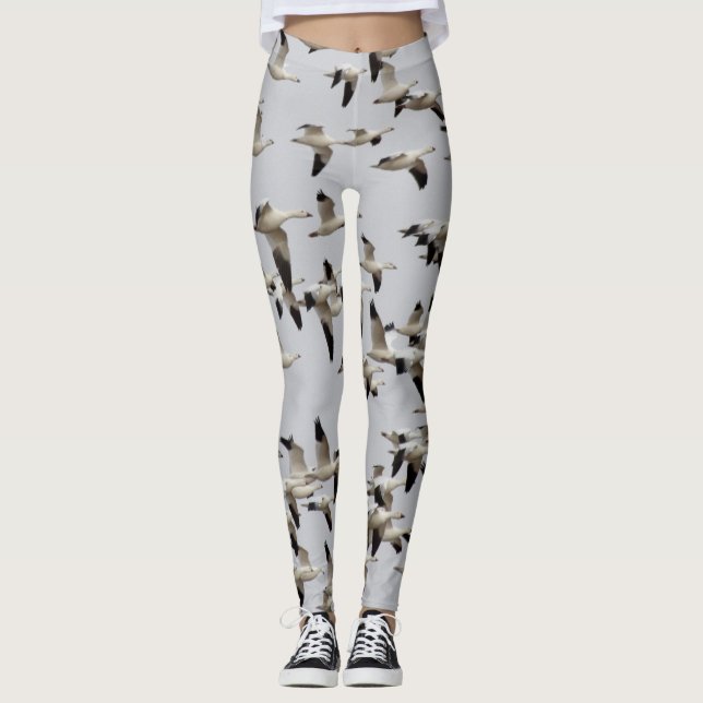 Flock of Geese in Flight Leggings (Front)