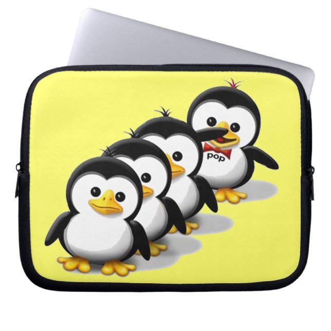 Flock of Penguins Laptop Sleeve (Front)