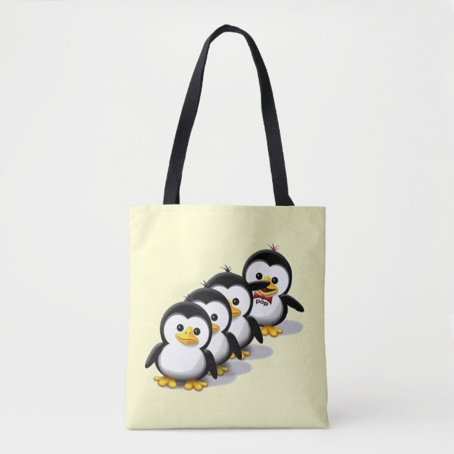 Flock of Penguins Tote Bag (Front)