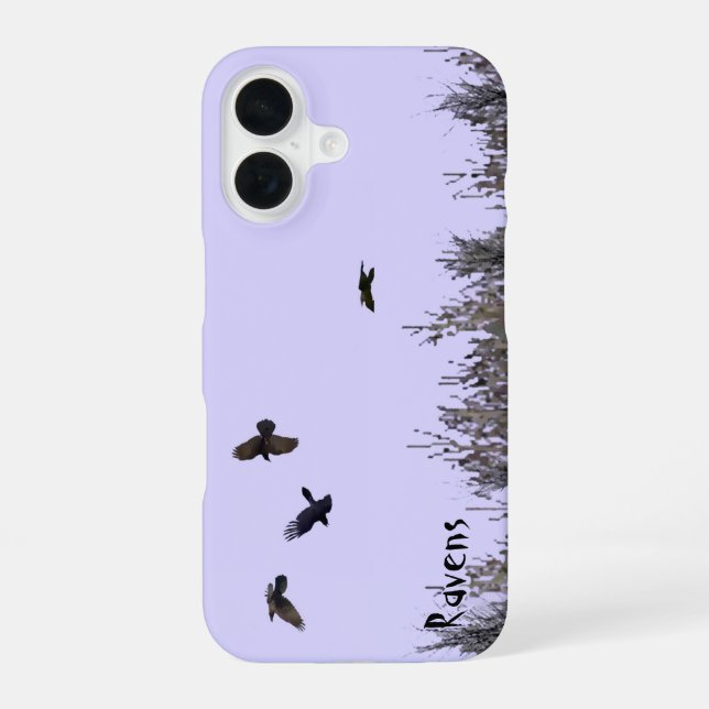 Flock of Ravens iPhone 16 Case (Back)