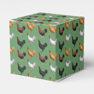 Flock Of Roosters Favor Box
