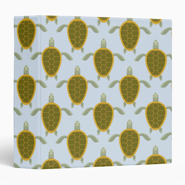 Flock Of Sea Turtles Pattern Binder (Front/Spine)