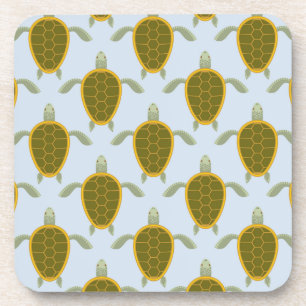 Flock Of Sea Turtles Pattern Coaster