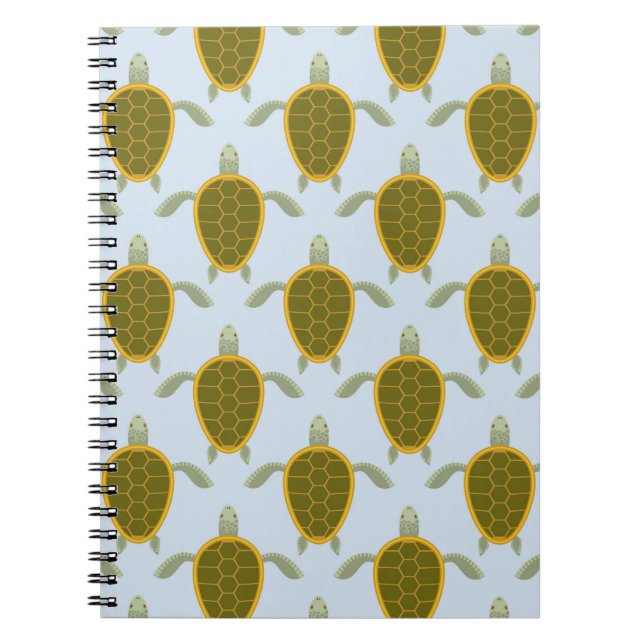 Flock Of Sea Turtles Pattern Notebook (Front)