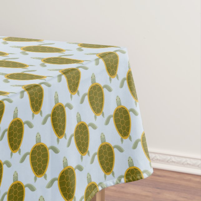 Flock Of Sea Turtles Pattern Tablecloth (In Situ)