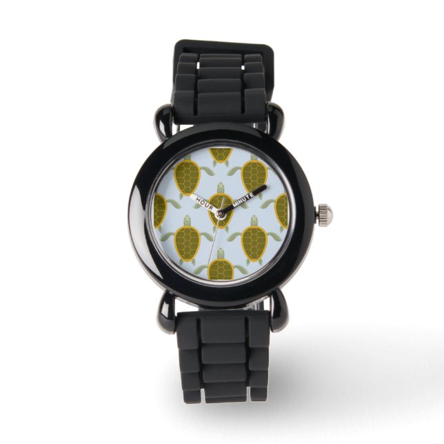 Flock Of Sea Turtles Pattern Watch (Front)