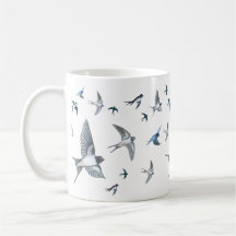 Flock of swallows