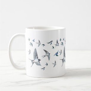  Flock of swallows flying   Coffee Mug