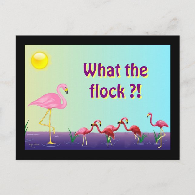 Flock Off Postcard (Front)