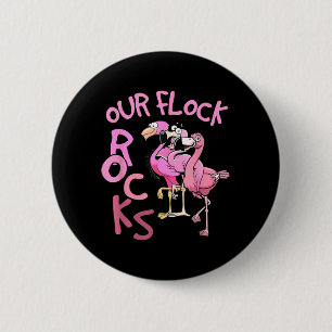 Flock Rocks Flamingo Matching Family Vacation 2 Inch Round Button