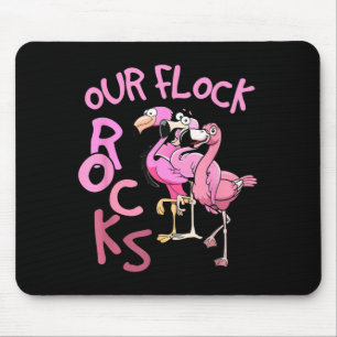 Flock Rocks Flamingo Matching Family Vacation Mouse Pad