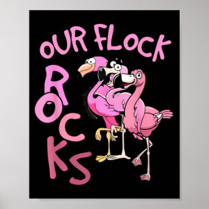 Flock Rocks Flamingo Matching Family Vacation Poster