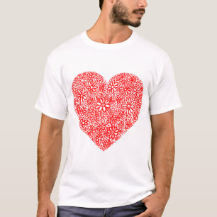 Flocked Heart - Customized T-Shirt