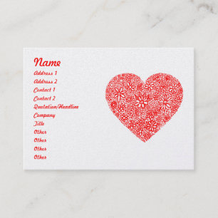 Flocked Heart - Gold Business Card