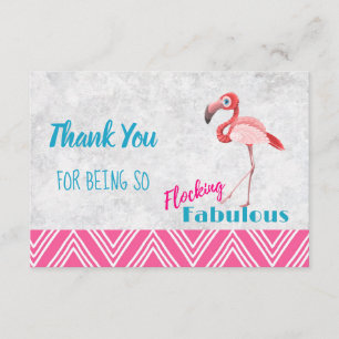 Flocking Fabulous Pun avec Merci de Flamant rose r