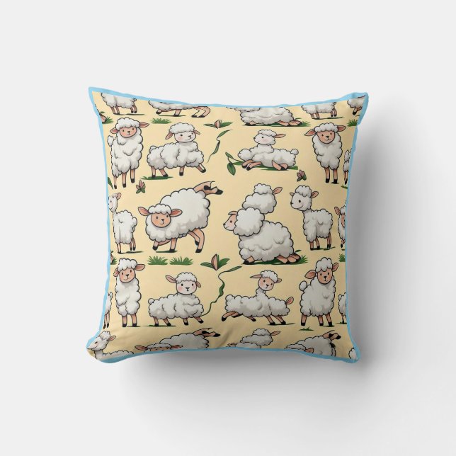  " FLOCKING FUN " THROW PILLOW (Front)