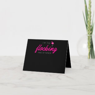 Flocking Maid Of Honour Flamingo Bachelorette Part Thank You Card