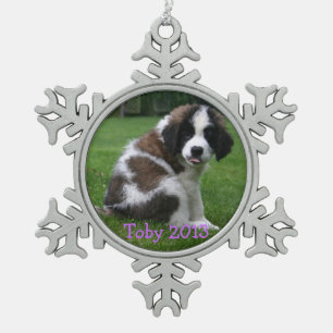 Flocon De Neige Bébé Saint-Bernard Ornement 2013