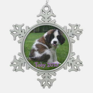 Flocon De Neige Bébé Saint-Bernard Ornement 2013