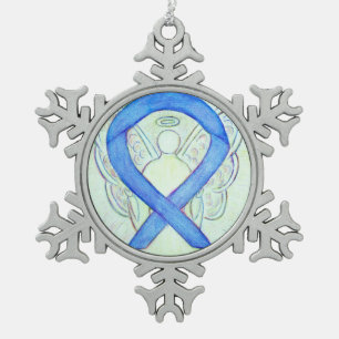 Flocon De Neige Blue River Sensibilisation Ruban Angel Ornement