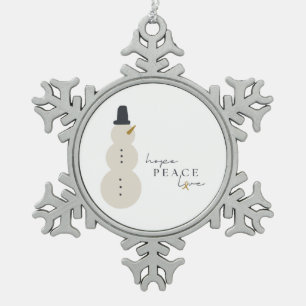 Flocon De Neige conscience du cancer Noël Vacances Ornement métall