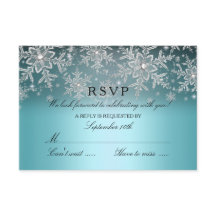 Flocon de neige cristal bleu RSVP hiver