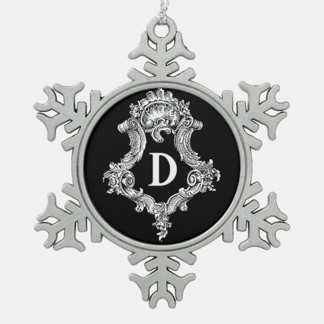 Flocon De Neige D Monogramme Ornement initial (Devant)